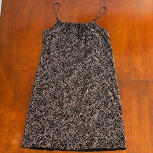 Ralph Lauren Black Label Floral Black and Cream Patterned Dress